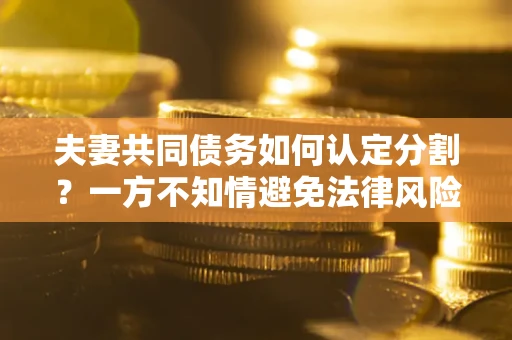 北京夫妻共同债务如何认定分割？一方不知情避免法律风险必看！
